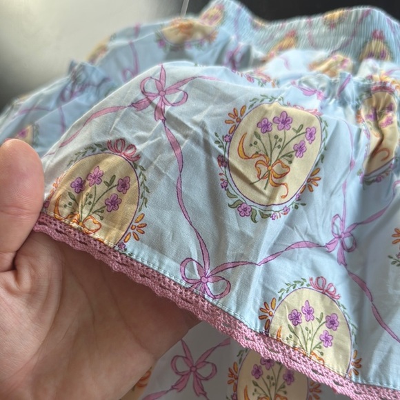 Blue Tiered Mini Skirt with Bubble Style - Picture 4 of 5